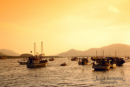 Fishiing boats at Sunset 